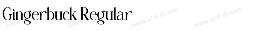 Gingerbuck Regular字体转换